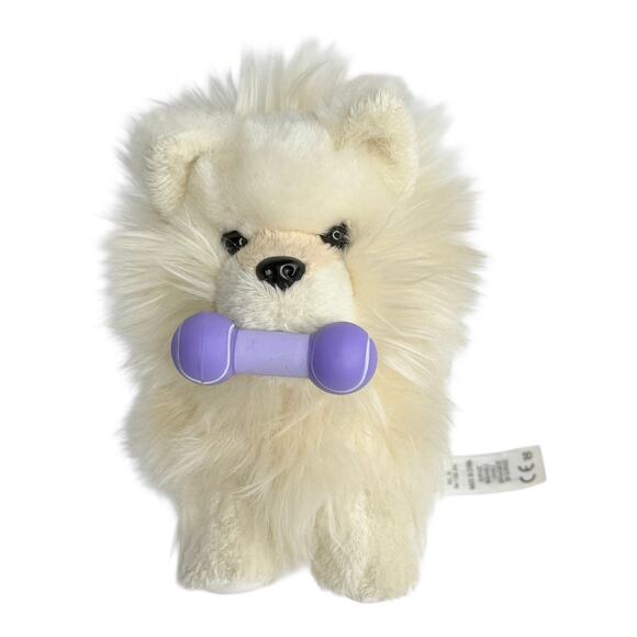 American Girl Pomeranian Dog & Bone Poseable Doll Pet Puppy Plush Faux Fur Toy - Picture 10 of 10